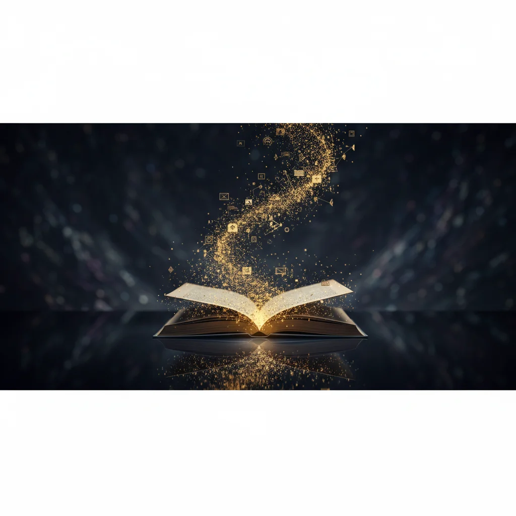 Uma imagem conceitual e futurista que representa a "Empresa Autônoma". O foco deve ser na interconexão de elementos: um smartphone com o logo do WhatsApp em destaque, mostrando um chatbot conversando fluidamente; linhas digitais e abstratas conectando o s