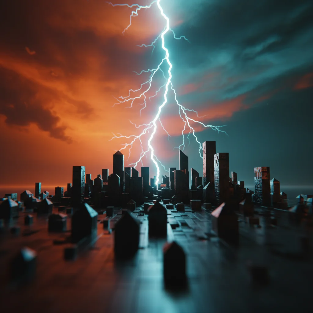 Uma imagem que representa a fusão de inteligência artificial generativa com sistemas ERP e SaaS. No centro, um cérebro digital abstrato e luminoso, com linhas de código e dados fluindo para ícones de aplicativos empresariais (como gráficos de ERP, ícones 