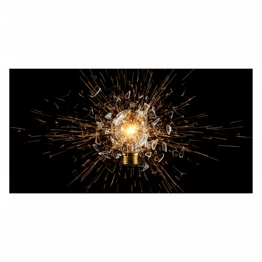 Uma mulher sorridente, de cerca de 30 anos, com características brasileiras, vestindo roupa profissional casual, sentada em uma mesa moderna de escritório, olhando para um tablet onde um chatbot está ativo no WhatsApp. Ela gesticula com a mão esquerda com